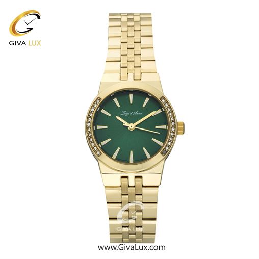 ساعت مچی اورجینال زنانه LdA | لوئیجی د آنا | Luigi d'Ana طلایی | طلایی| سبز یشمی تیره| کد رفرنس 2505